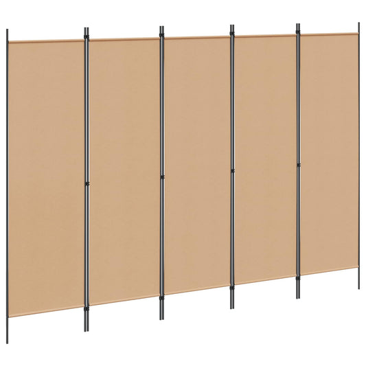 5-Panelis kambario skydas Smėlio 250 x 180 cm Audinys