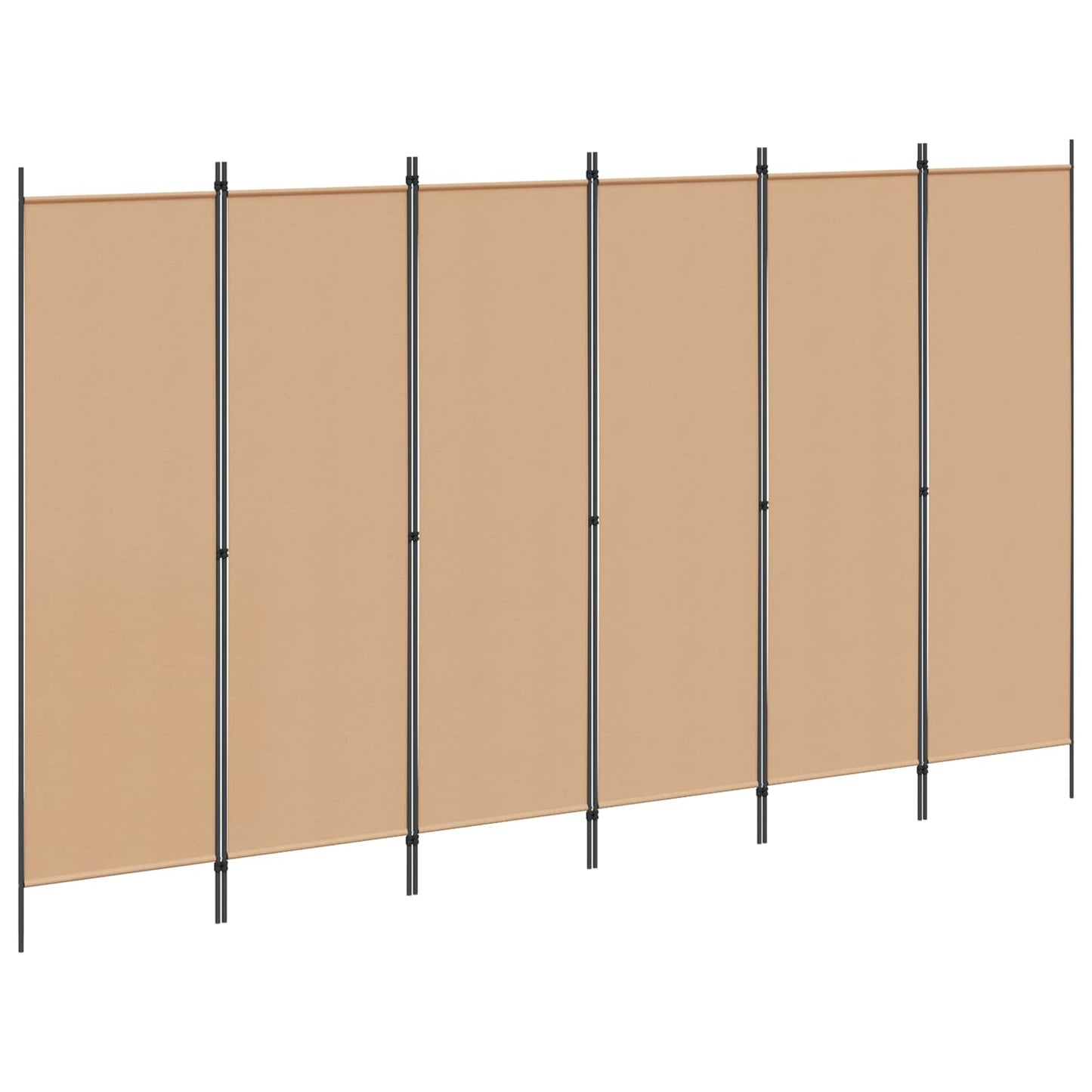 6-skydelio kambario pertvara Smėlio 300 x 180 cm Audinys