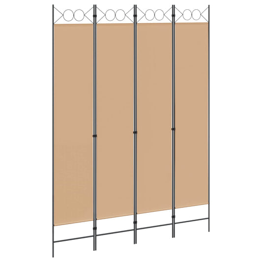 4-skydelis kambario skirstytuvas Smėlio 160 x 220 cm Audinys