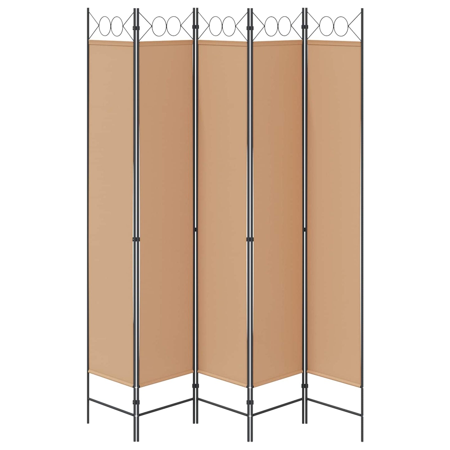 5-Panelis kambario skydas Smėlio 200 x 220 cm Audinys