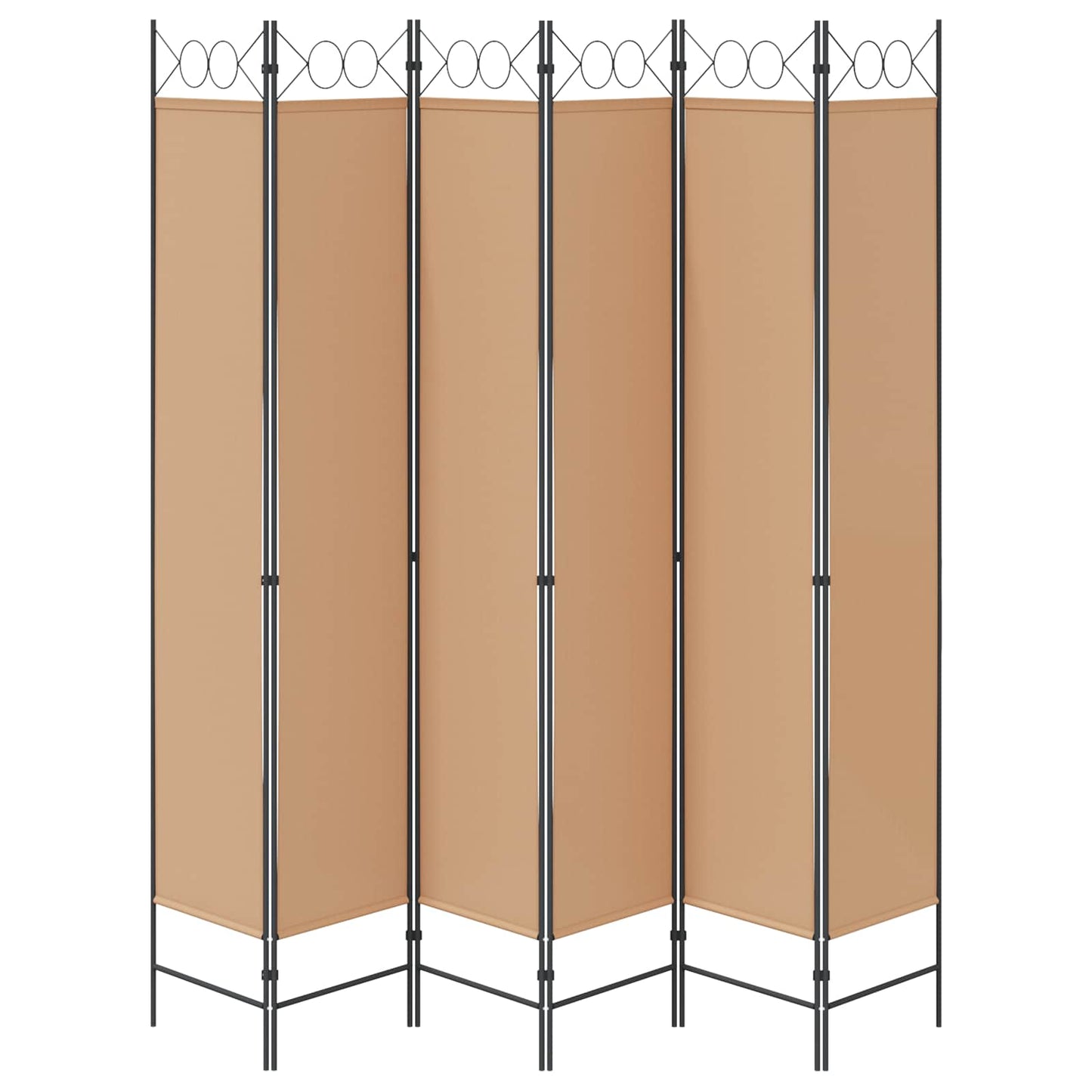 6-skydelio kambario pertvara Smėlio 240 x 220 cm Audinys