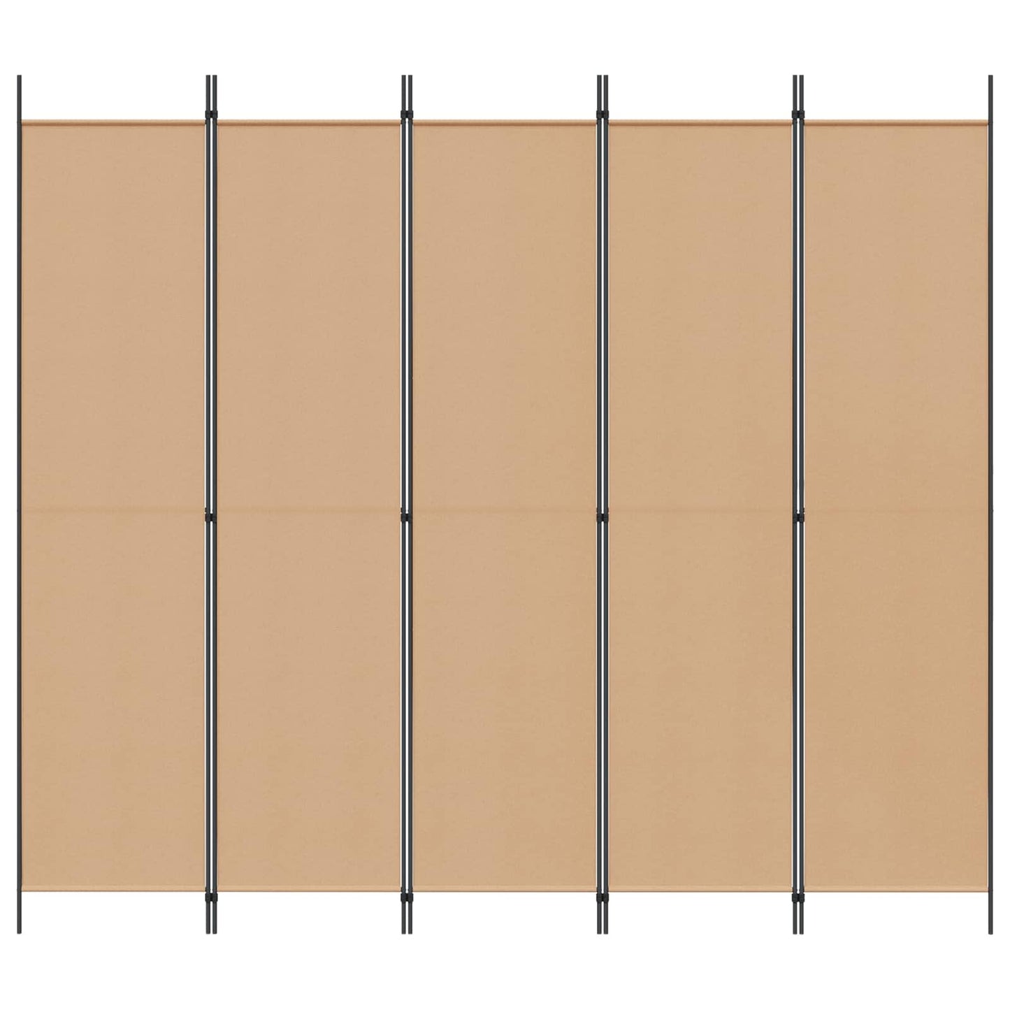 5-Panelis kambario skydas Smėlio 250 x 220 cm Audinys