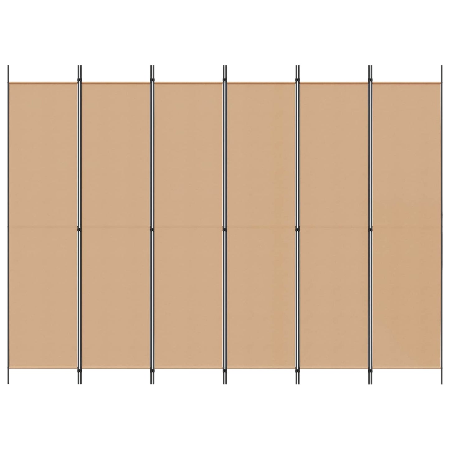 6-skydelio kambario pertvara Smėlio 300 x 220 cm Audinys
