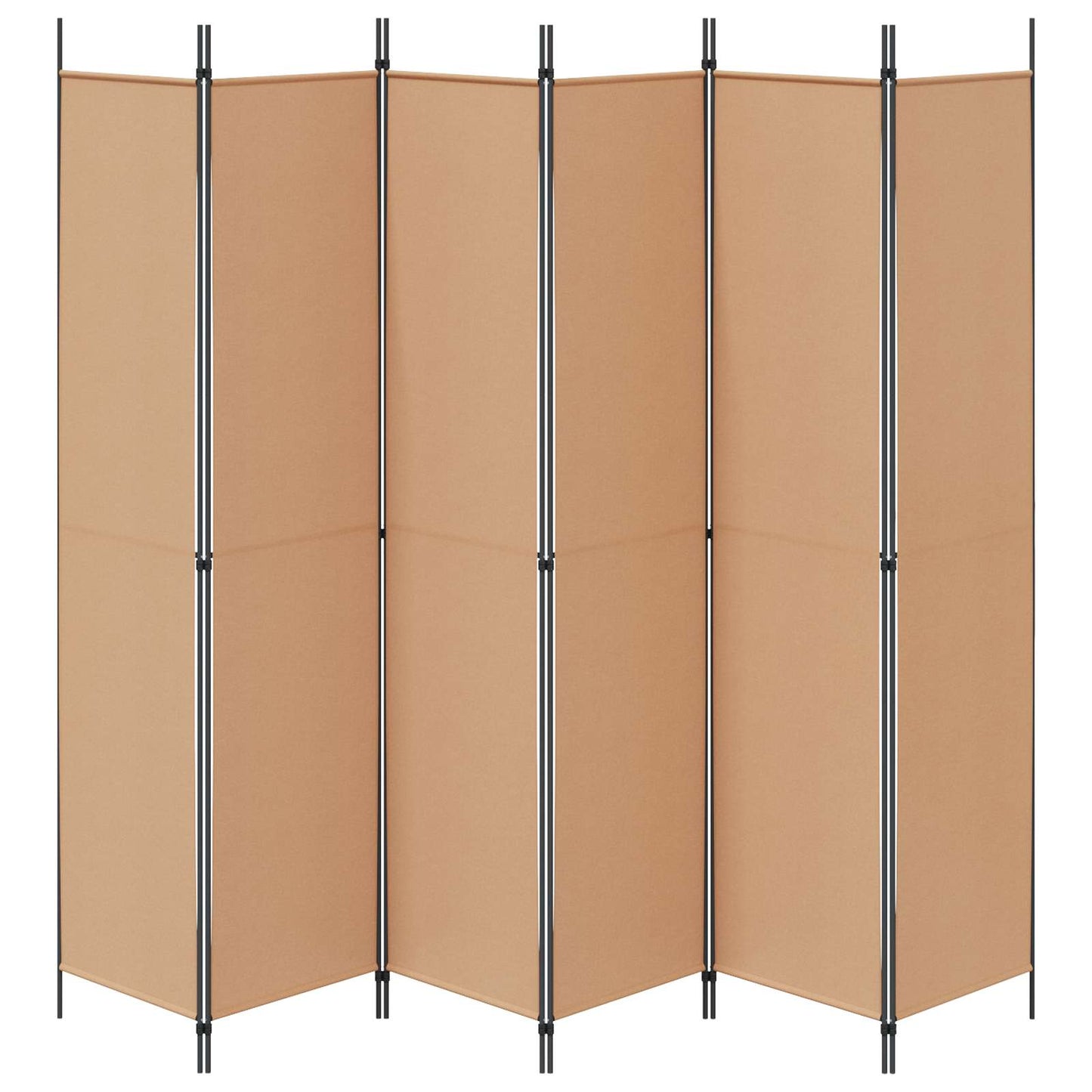 6-skydelio kambario pertvara Smėlio 300 x 220 cm Audinys