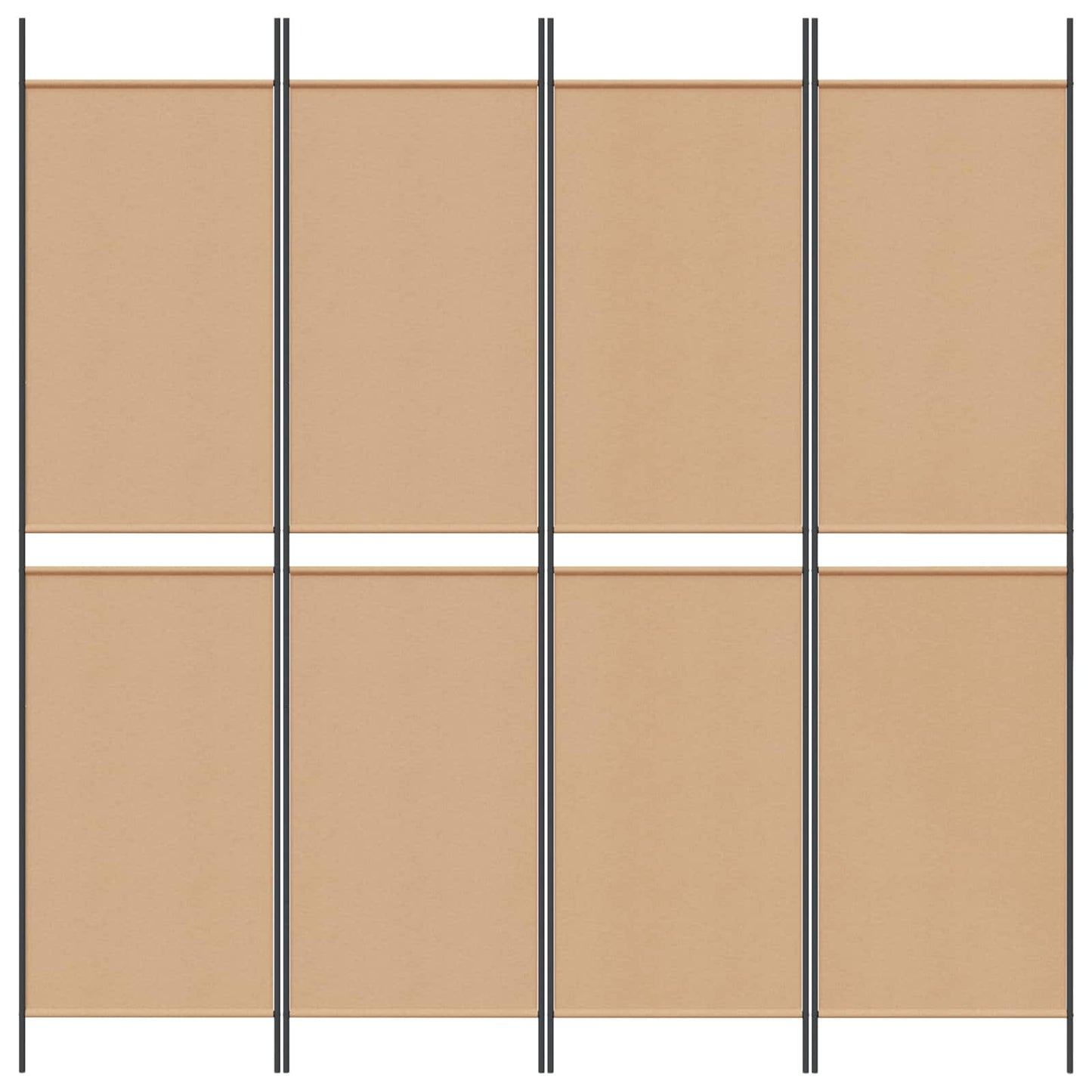 4-skydelis kambario skirstytuvas Smėlio 200 x 200 cm Audinys