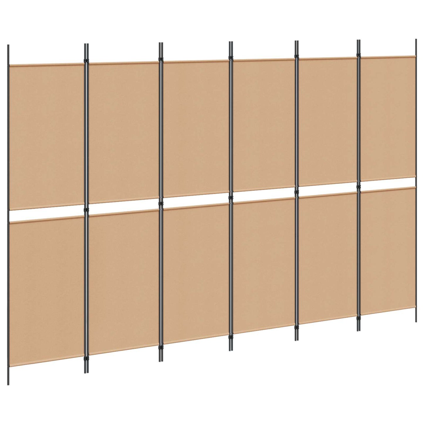6-skydelio kambario pertvara Smėlio 300 x 200 cm Audinys