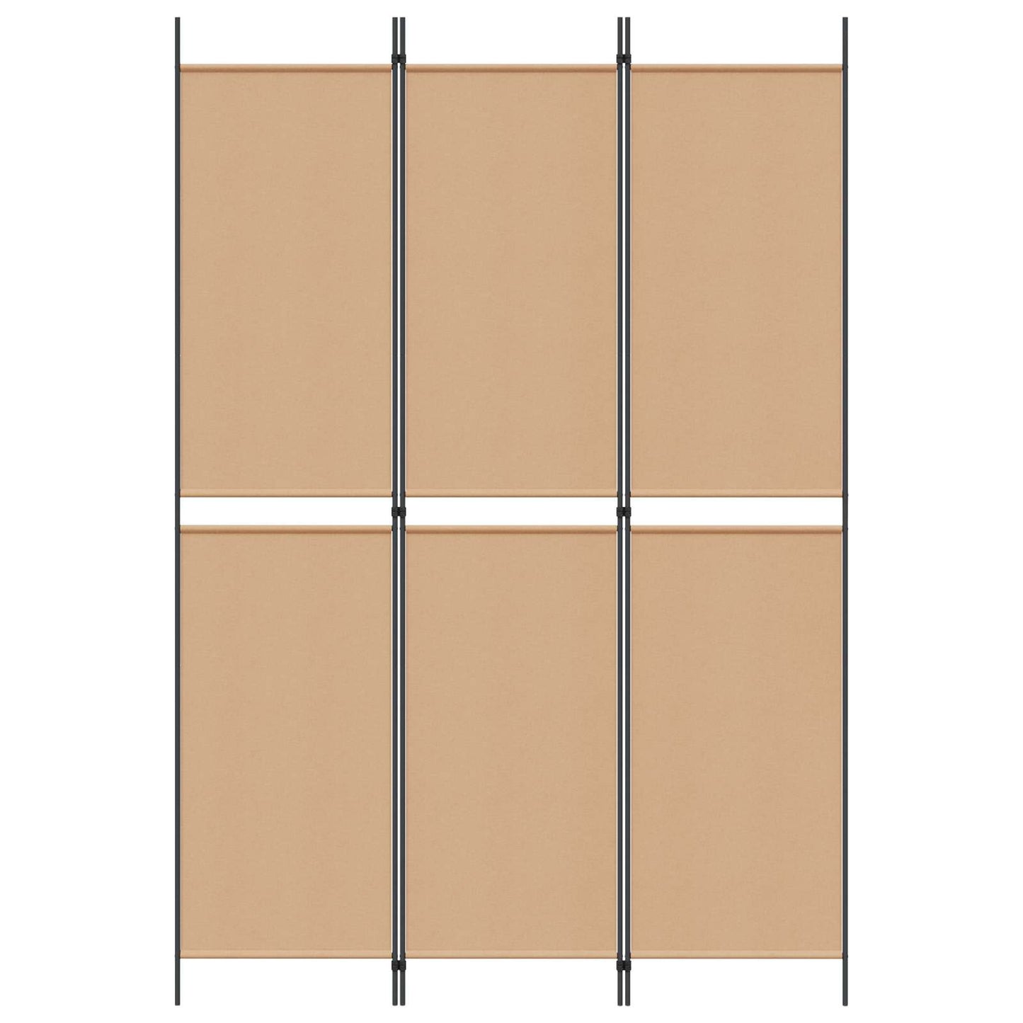 3-jų panelių kambario skaidytuvas Smėlio 150 x 220 cm Audinys