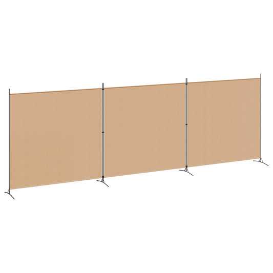 4-skydelis kambario skirstytuvas Smėlio 525 x 180 cm Audinys