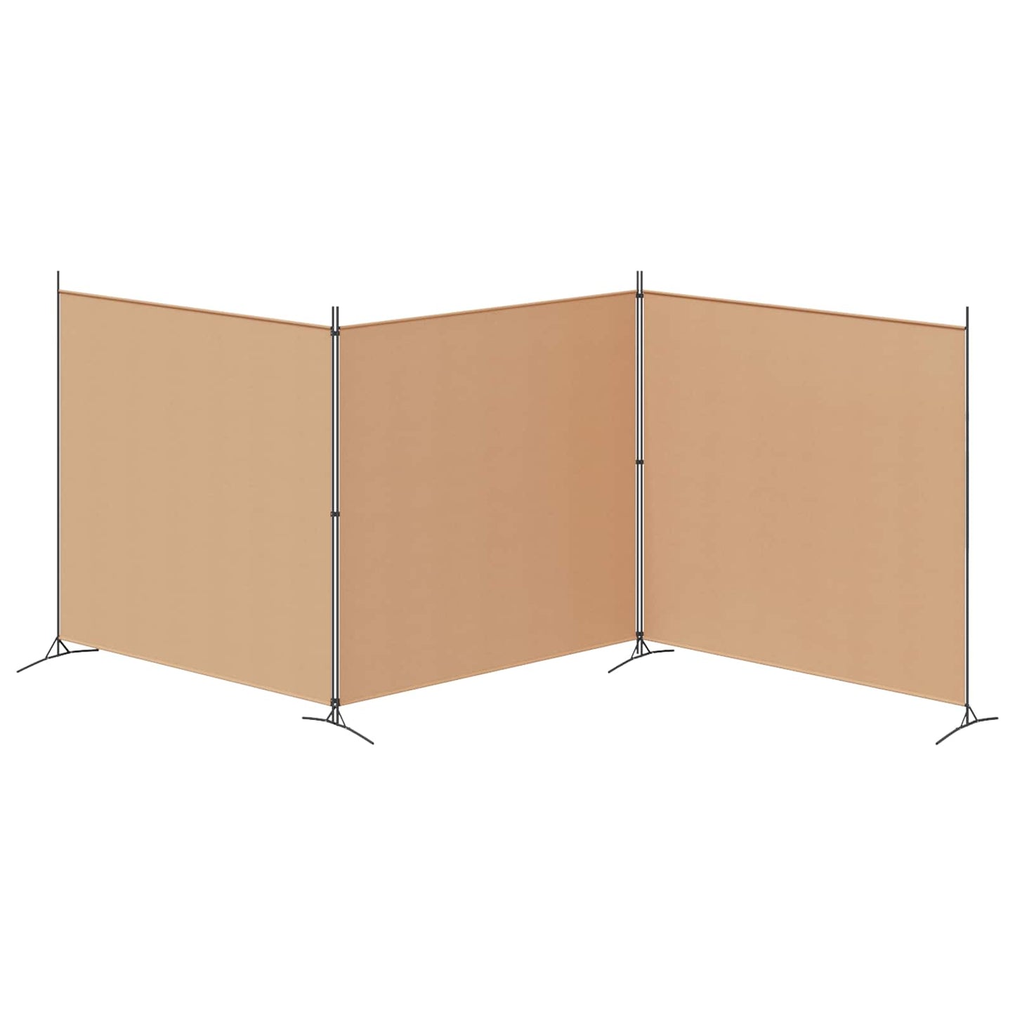 4-skydelis kambario skirstytuvas Smėlio 525 x 180 cm Audinys