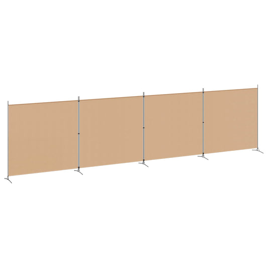 4-skydelis kambario skirstytuvas Smėlio 698 x 180 cm Audinys