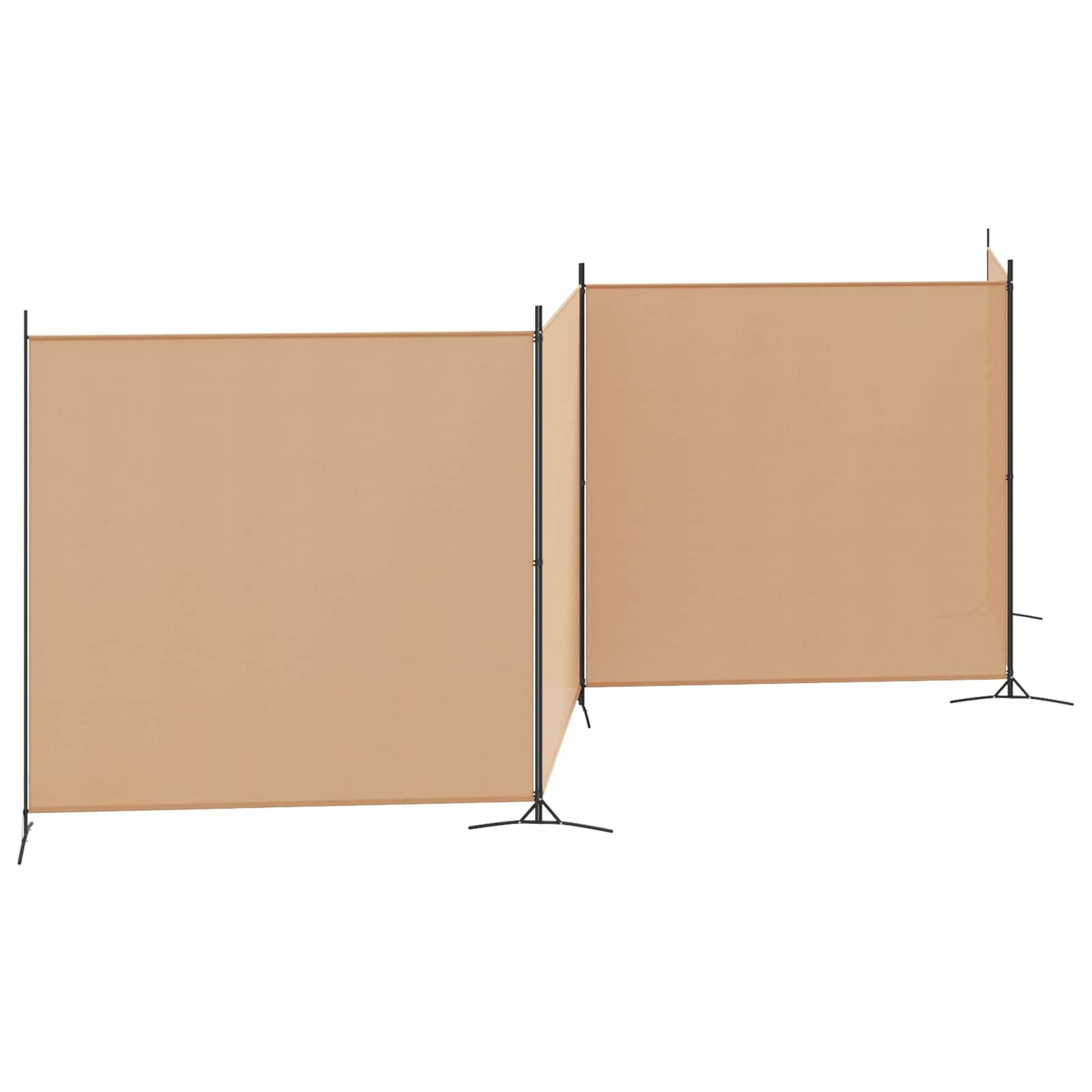 4-skydelis kambario skirstytuvas Smėlio 698 x 180 cm Audinys