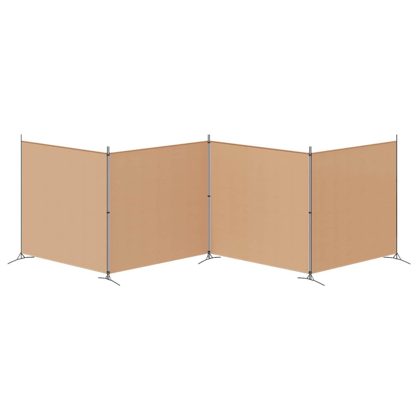 4-skydelis kambario skirstytuvas Smėlio 698 x 180 cm Audinys