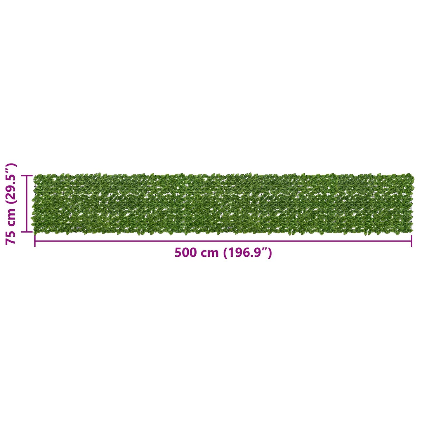 Balkono ekranas su lapais Žalia ir geltona 500 x 75 cm