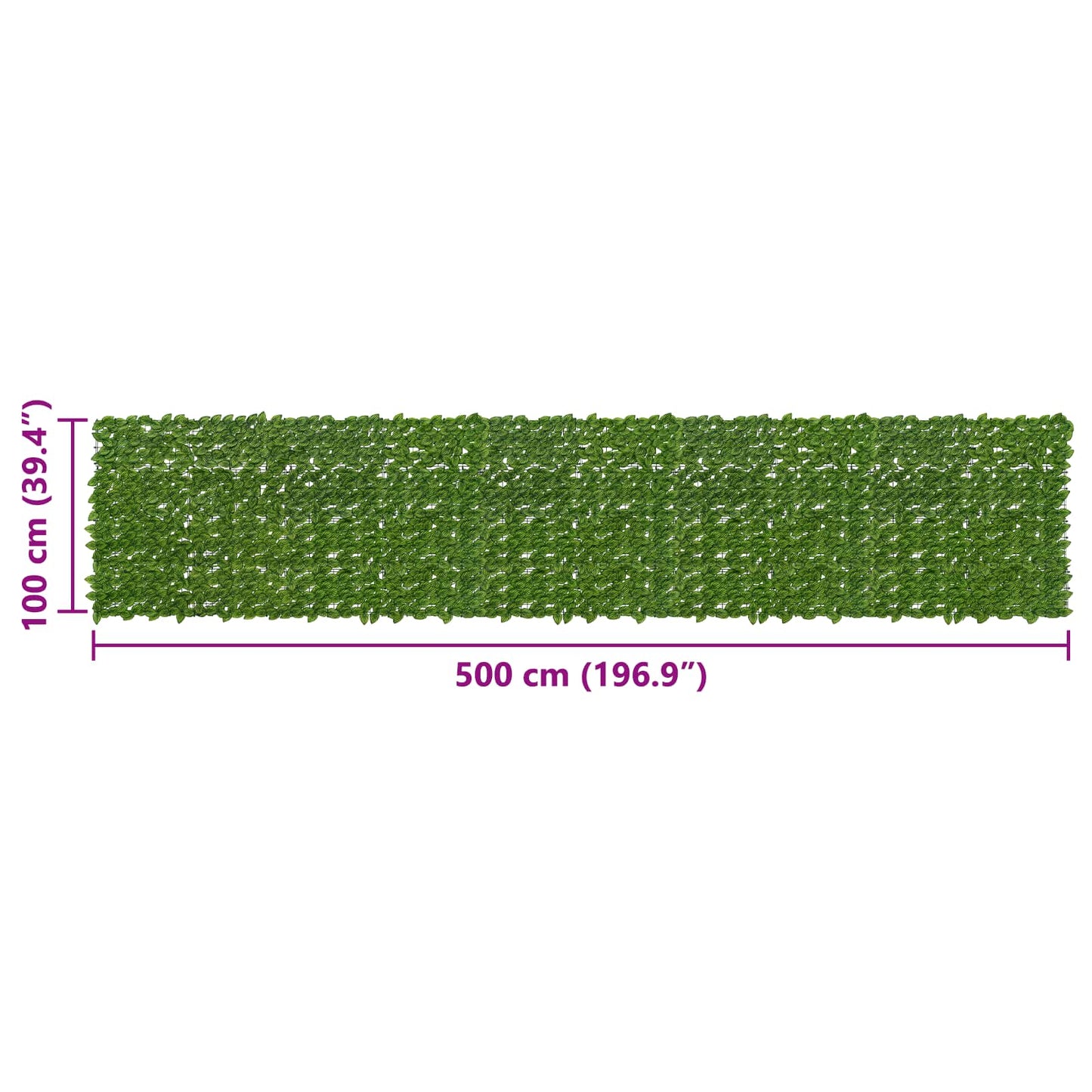 Balkono ekranas su lapais Žalia ir geltona 500 x 100 cm