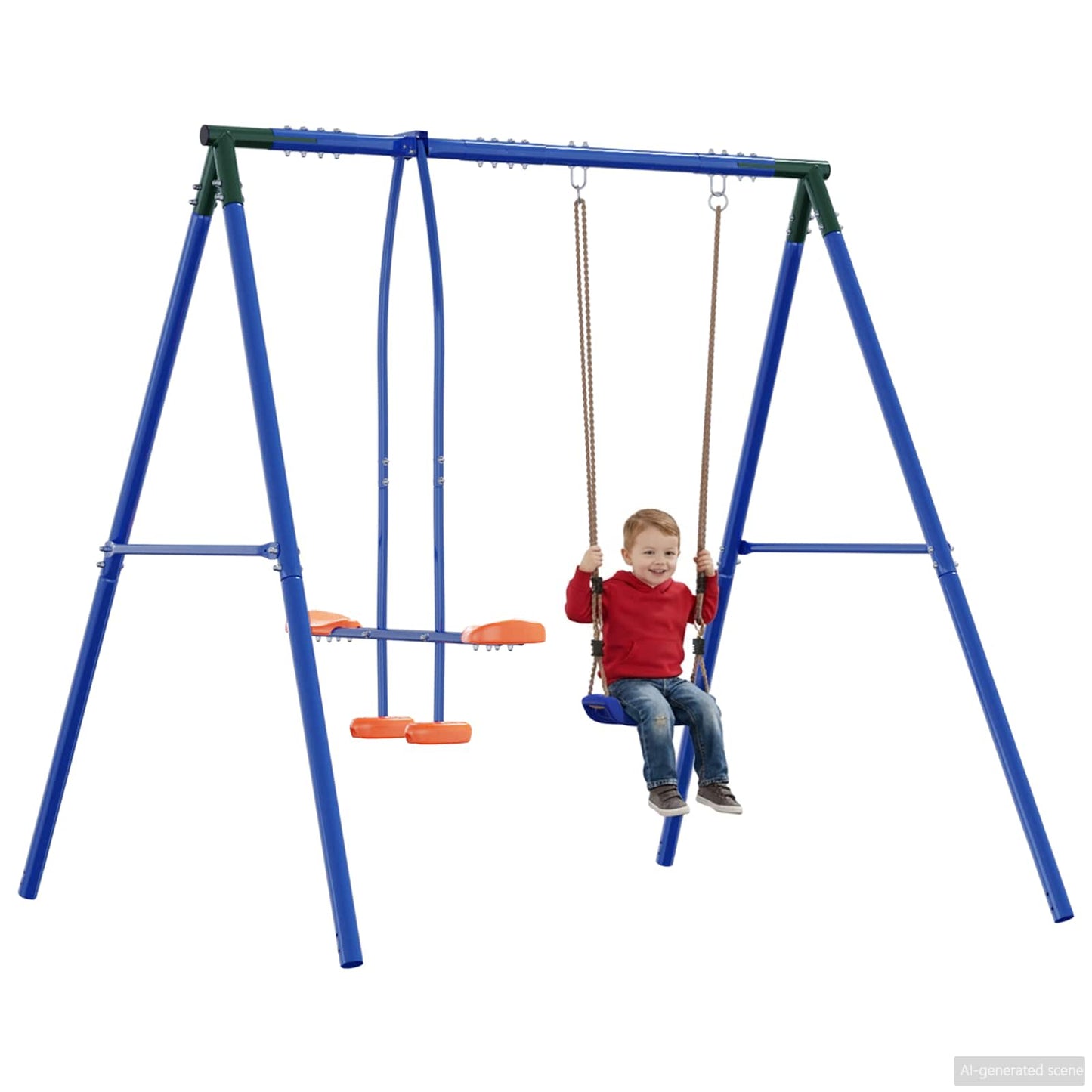 Lauko sūpynių rėmas su glideriu, skirtas iki 3 vaikų