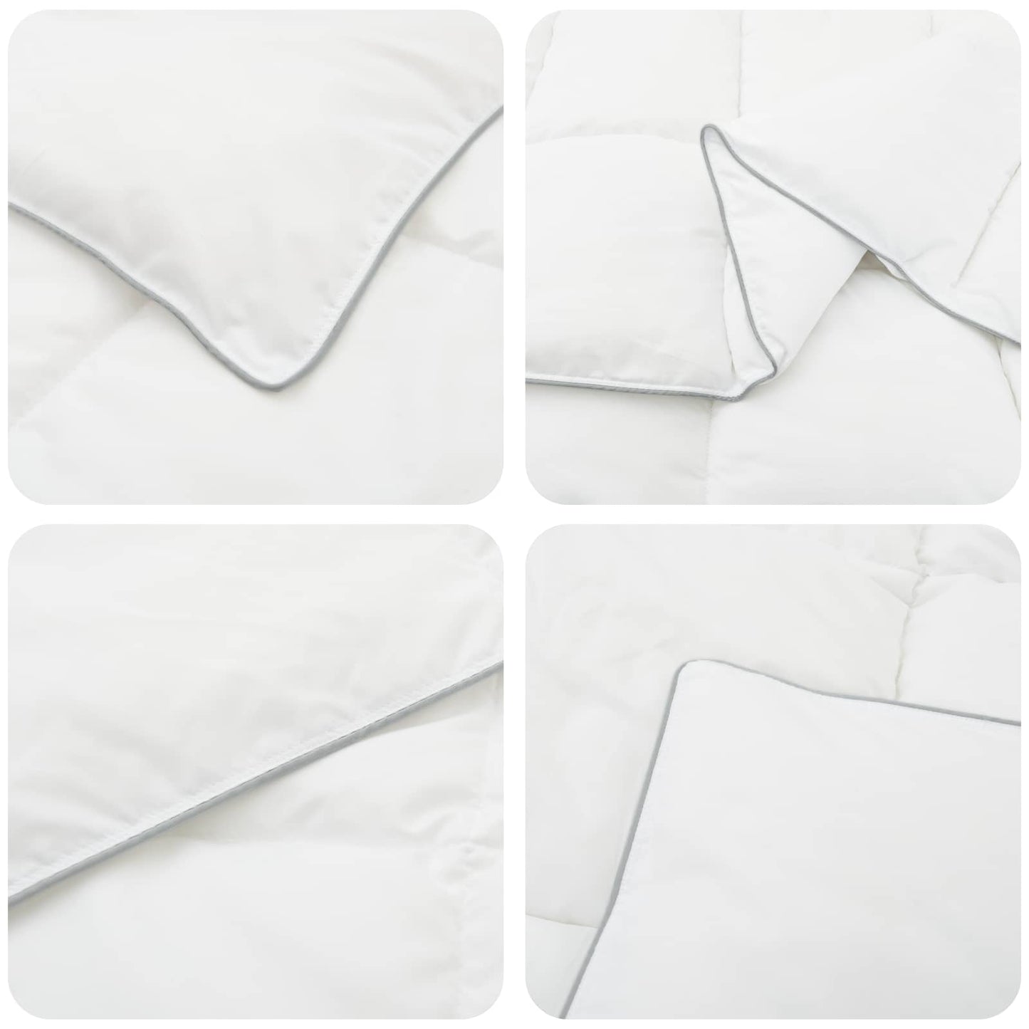 Anklodė ir lovos pagalvių rinkinys Balta 135 x 200 cm