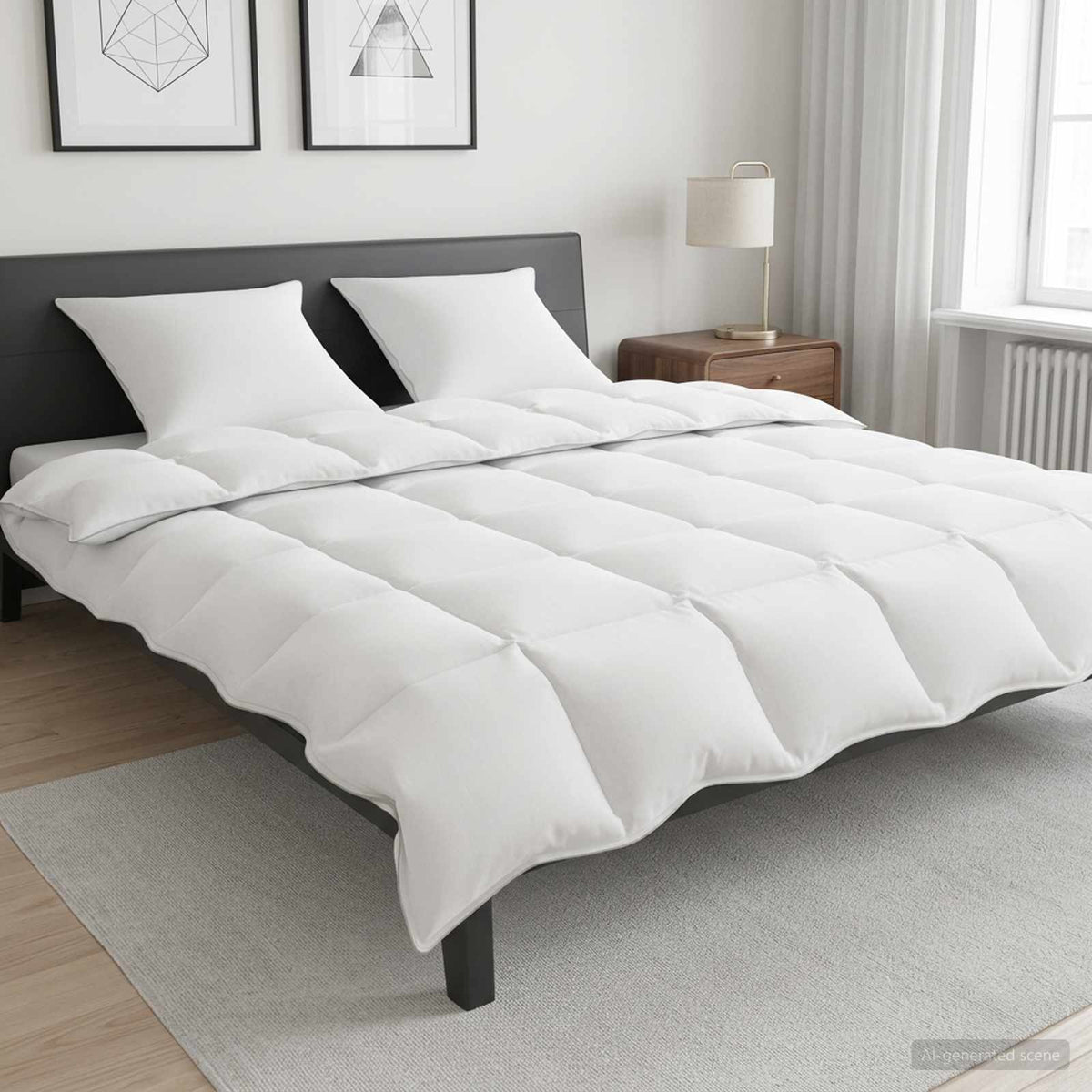Žiemos antklodė Balta 260 x 220 cm Bambukas