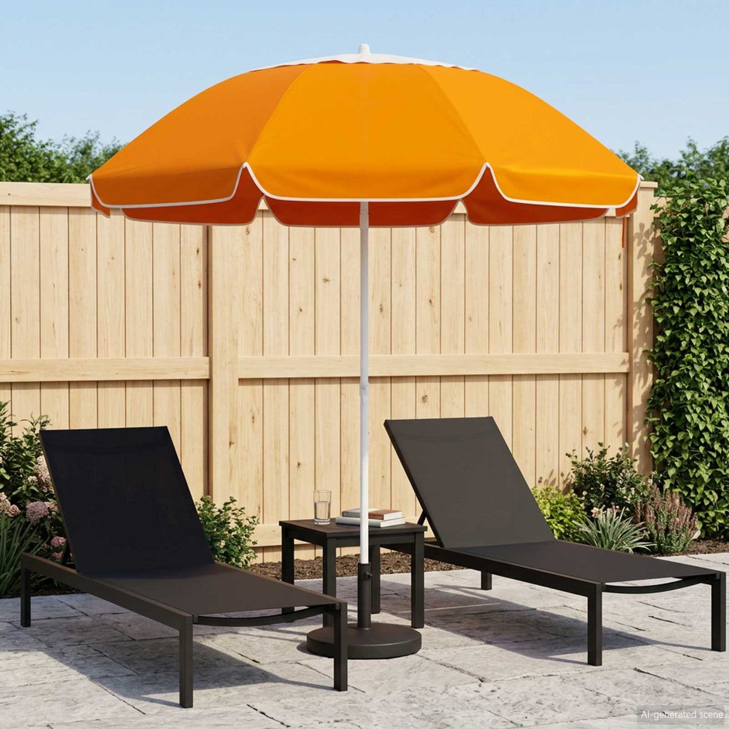 Sodo skėtis 160 cm 170T poliesteris Oranžinė