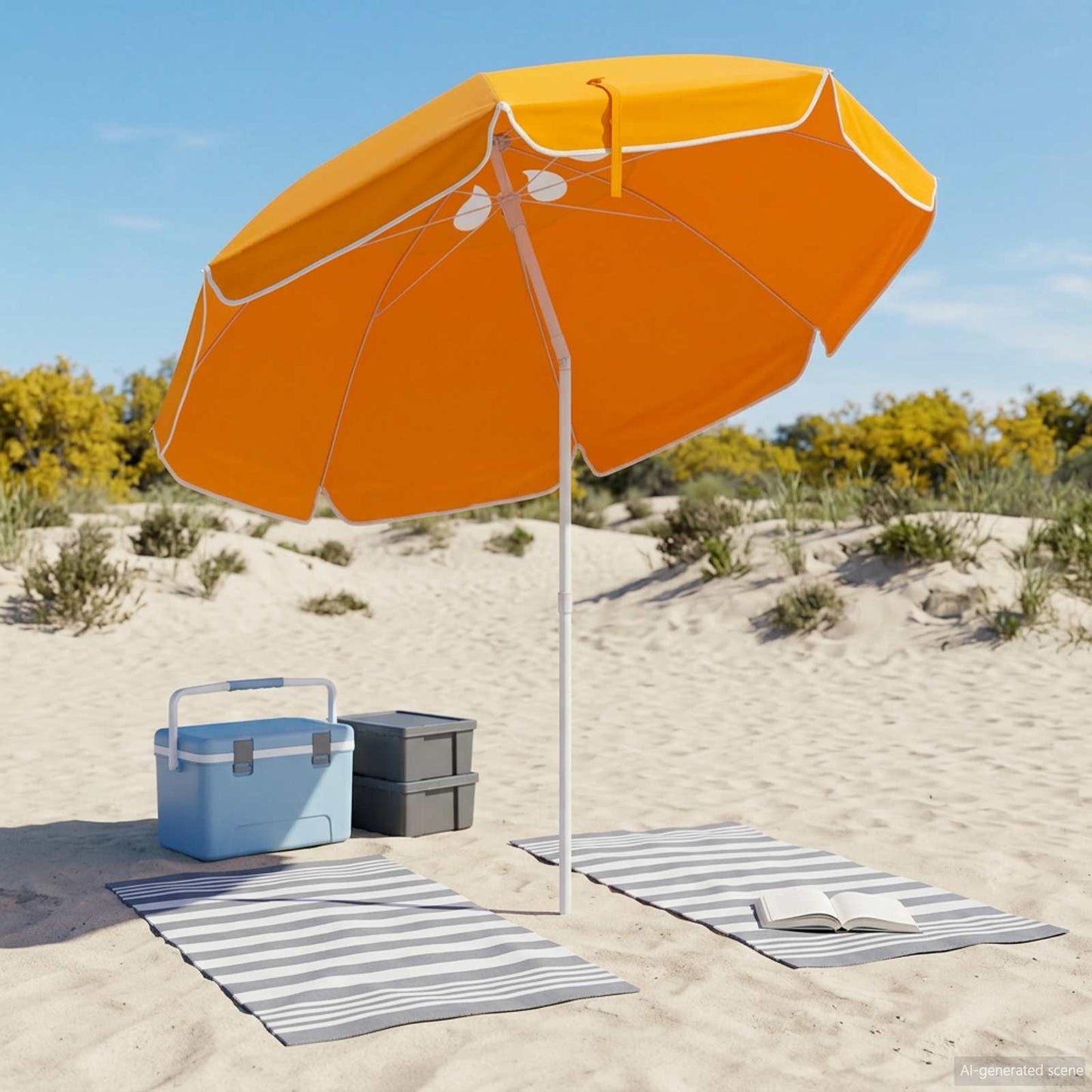 Sodo skėtis 160 cm 170T poliesteris Oranžinė