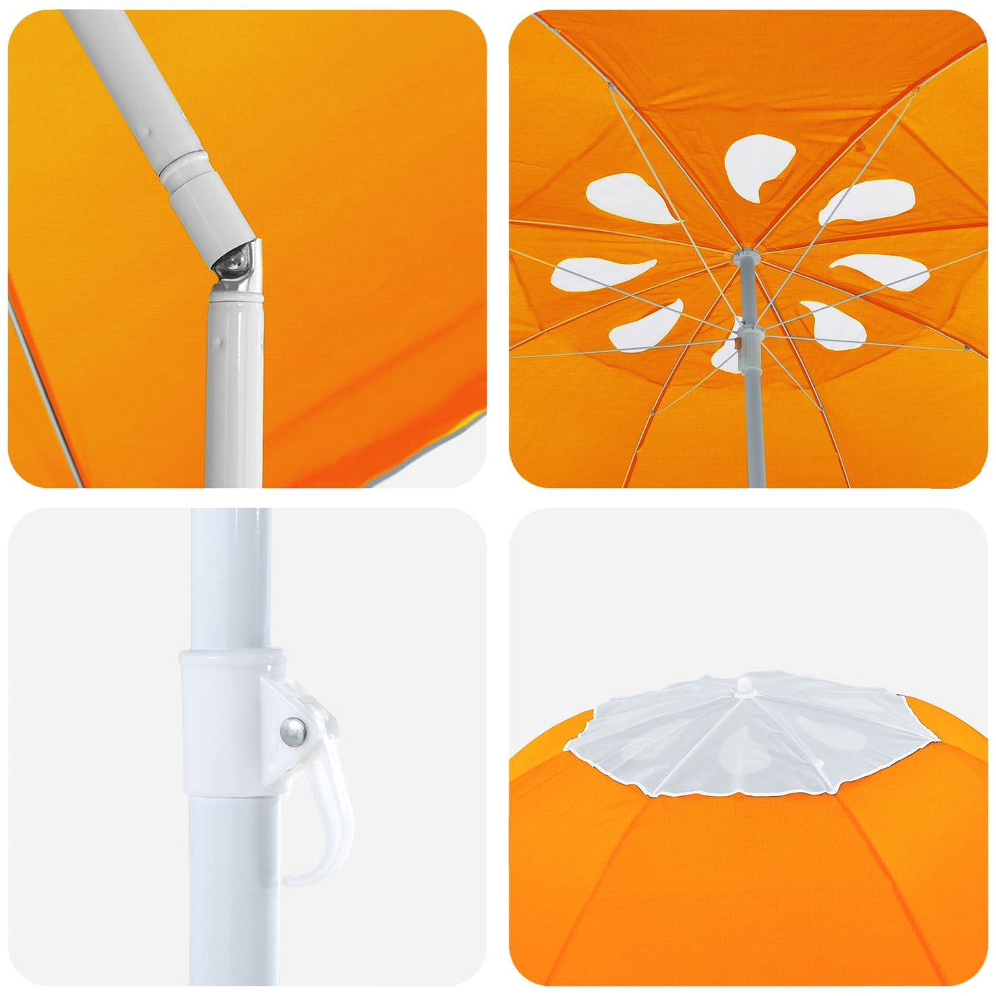 Sodo skėtis 207 cm 170T poliesteris Oranžinė