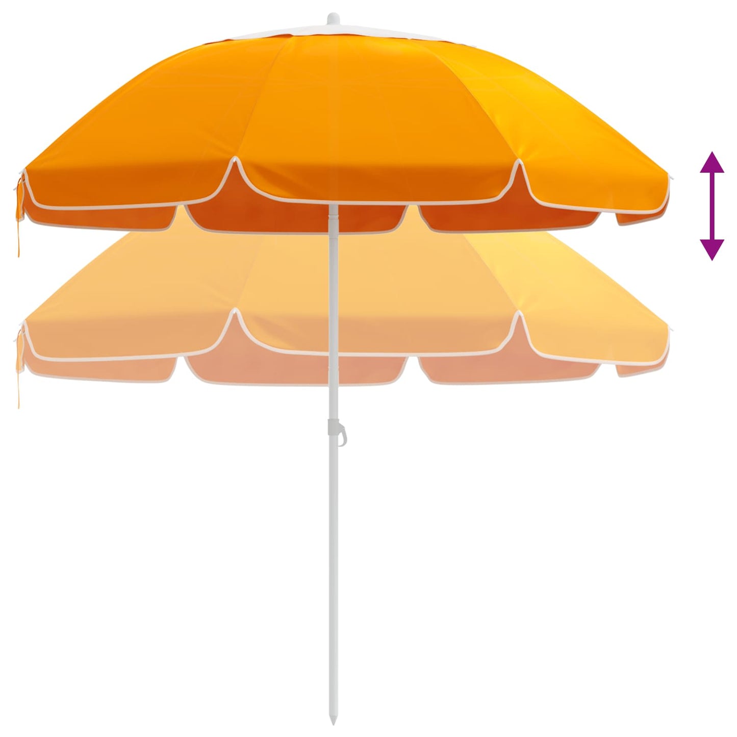 Sodo skėtis 207 cm 170T poliesteris Oranžinė