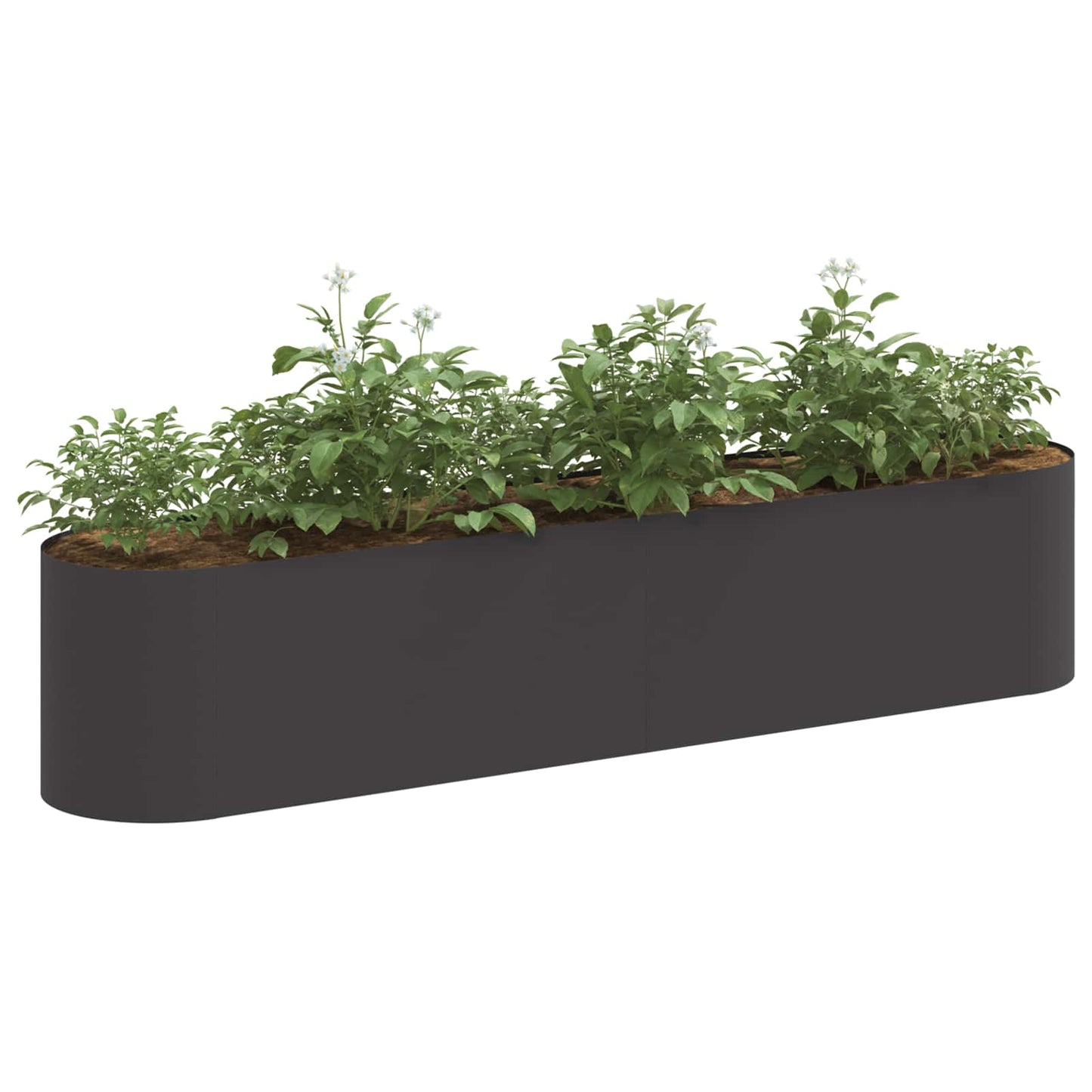 Pakelta sodo lova Juoda 200 x 40 x 40 cm