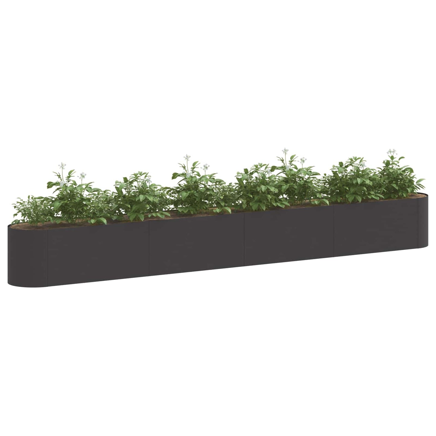 Pakelta sodo lova Juoda 360 x 40 x 40 cm