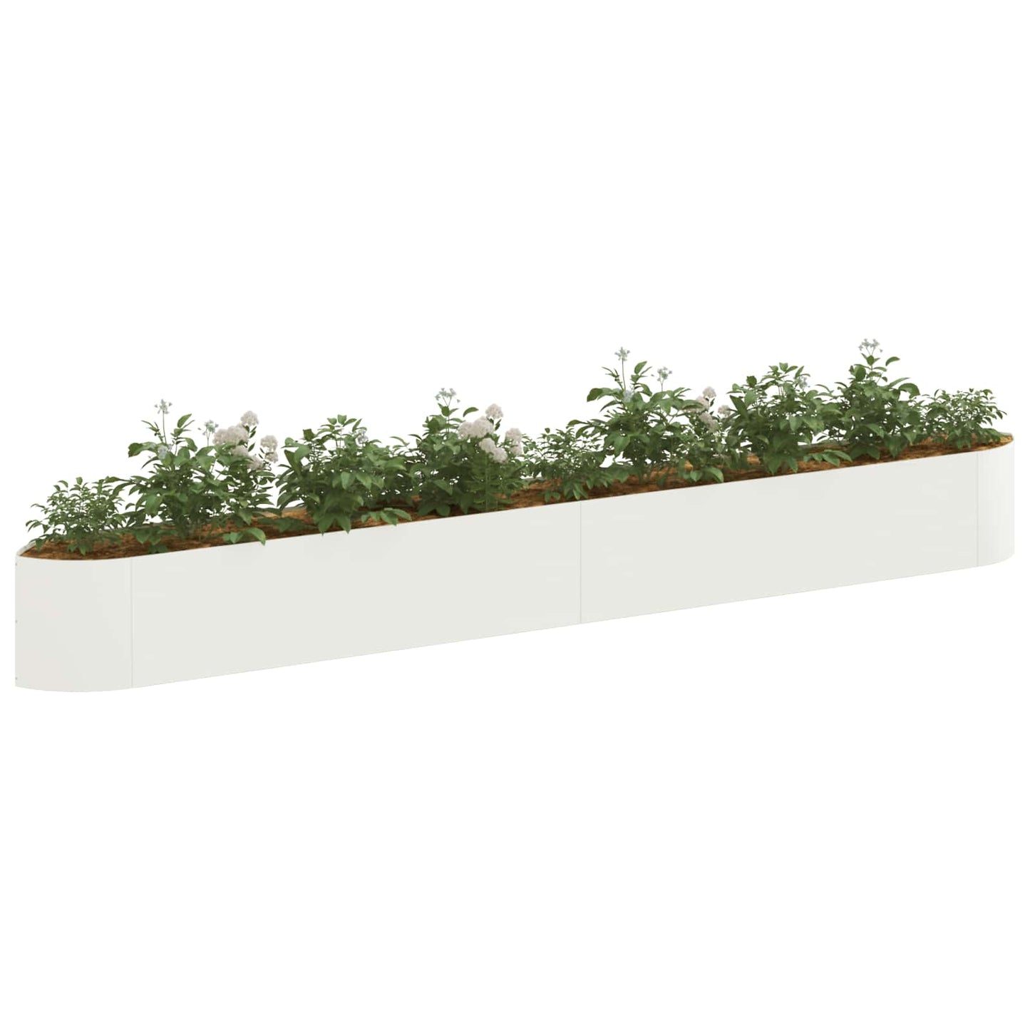 Pakelta sodo lova Balta 380 x 40 x 40 cm Plienas
