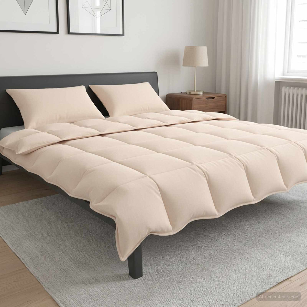 Antklodžių rinkinys 2 vnt. 200 x 220 cm Visoms sezonams Smėlio