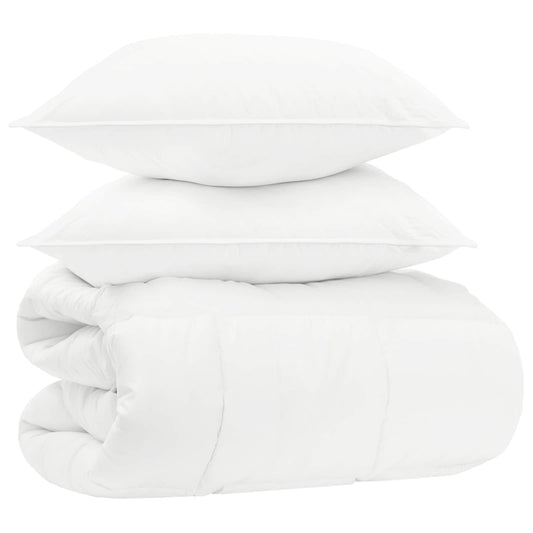Antklodžių komplektas su pagalve Balta 135 x 220 cm
