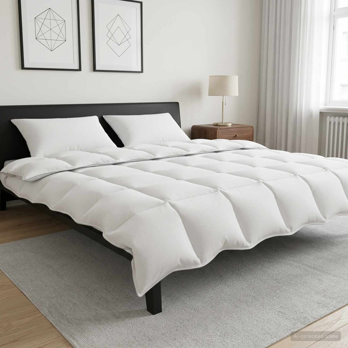 Antklodžių rinkinys Balta 260 x 220 cm Poliesteris, Bambukas