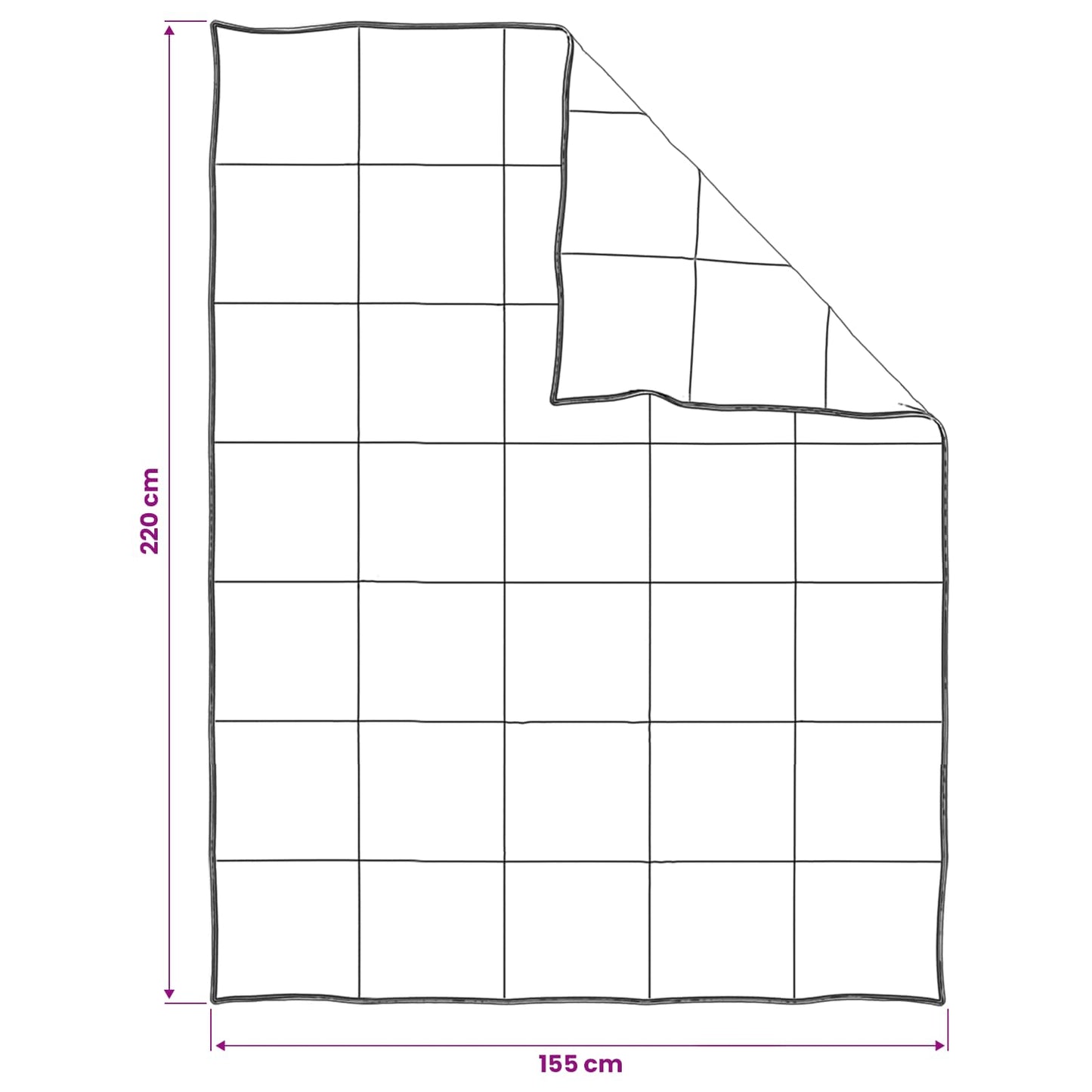 Anklodė ir lovos pagalvių rinkinys 3 vnt. 155 x 220 cm Žiema