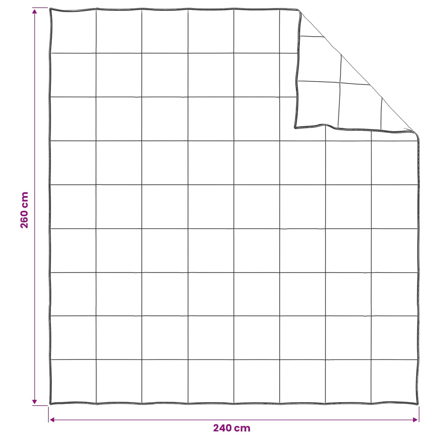 Anklodė ir lovos pagalvių rinkinys 3 vnt. 260 x 240 cm Žiema