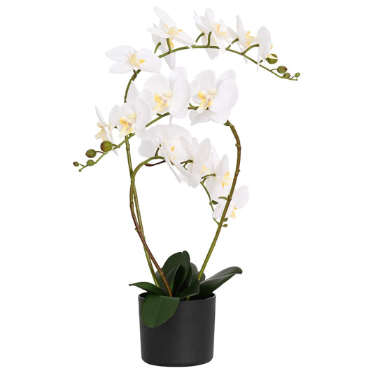 Dirbtinė orchidėja su vazonu Balta 45 x 15 x 65 cm