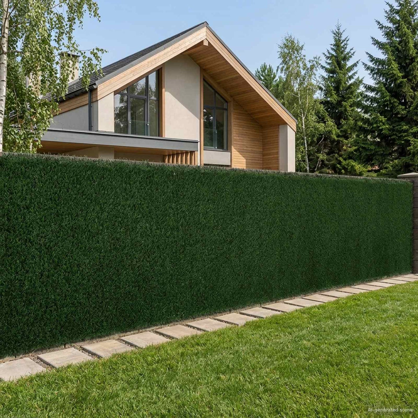 Dirbtinė tvora Tamsiai žalia 1,5 x 6 m PVC ir Plienas