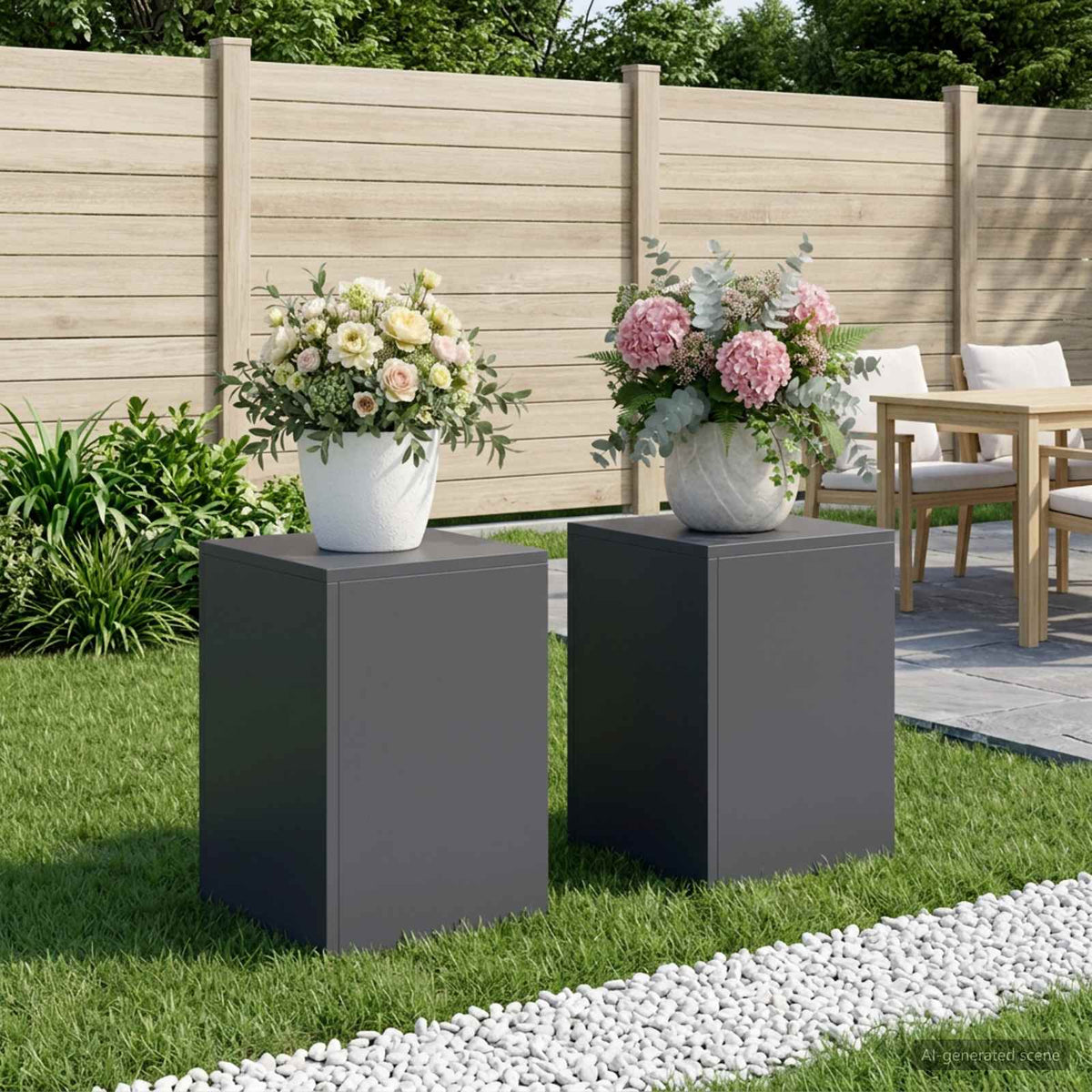 Augalų stovas 2 pcs Antracito 30 x 30 x 40 cm