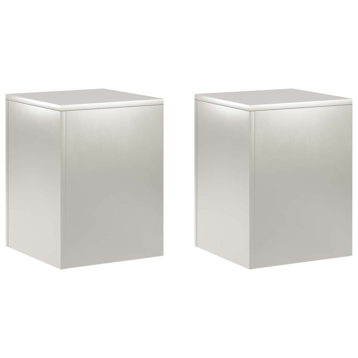Augalų stovas 2 pcs Sidabrinė 30 x 30 x 40 cm Plienas
