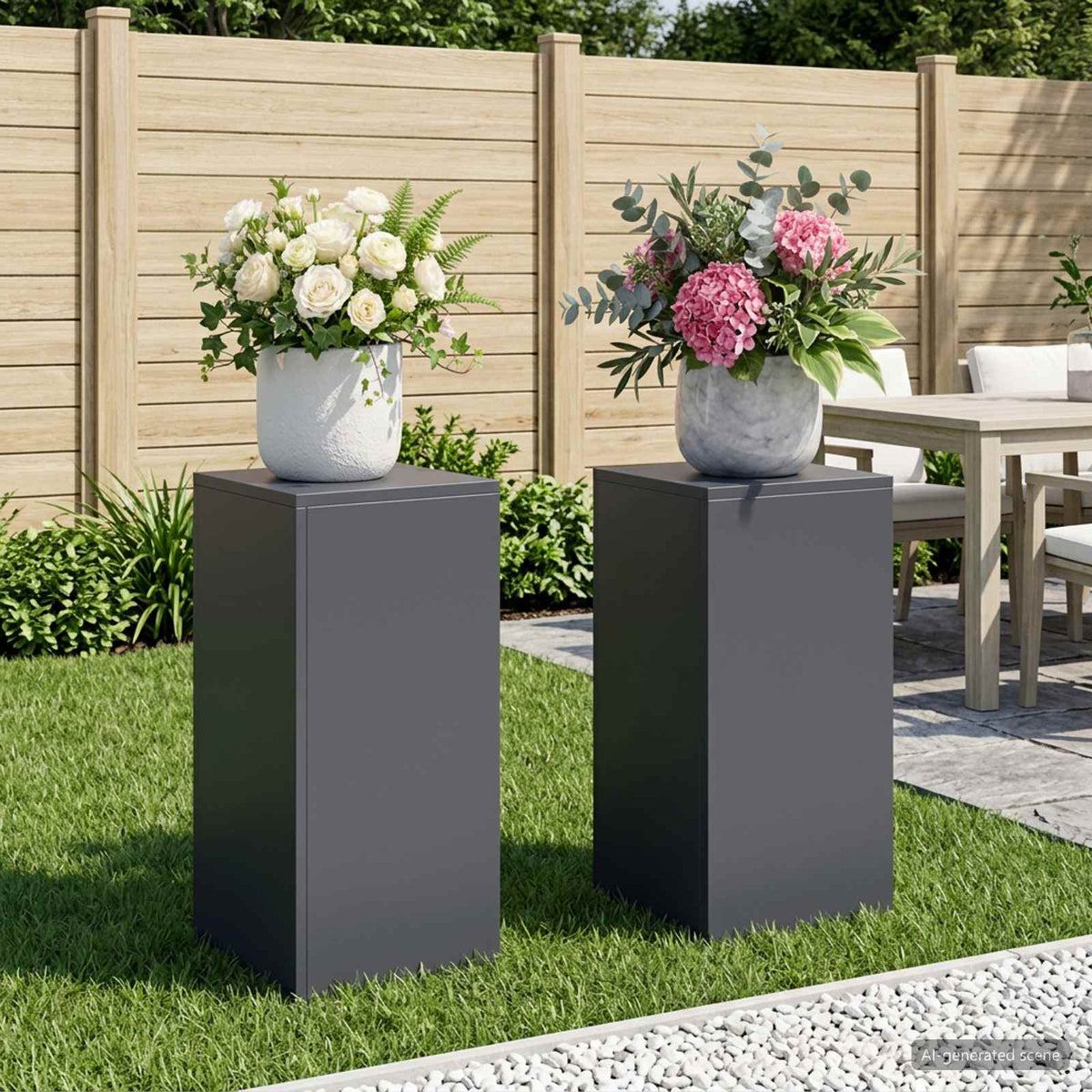 Augalų stovas 2 pcs Antracito 30 x 30 x 60 cm