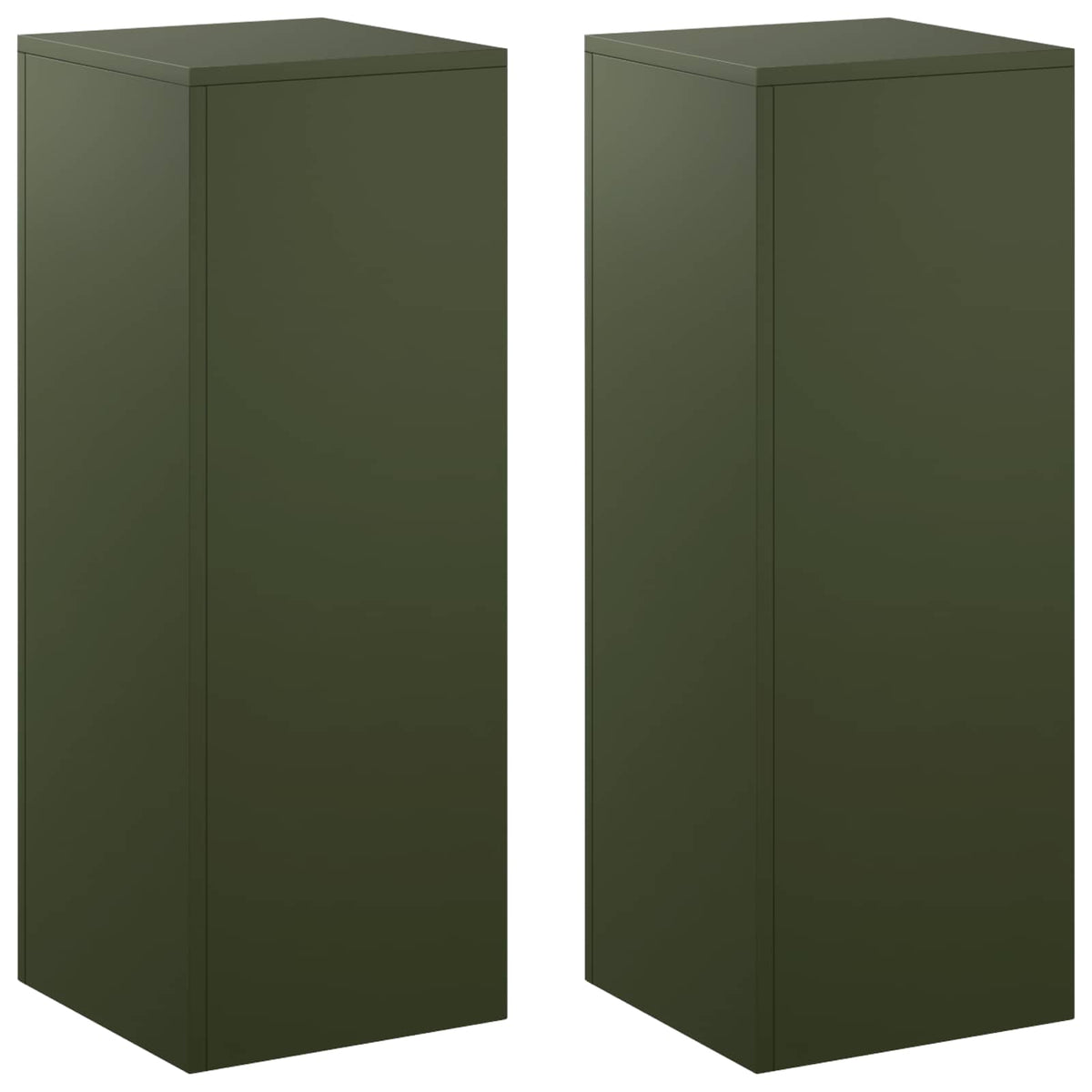 Augalų stovas 2 pcs Alyvuogių žalia 30 x 30 x 80 cm Plienas