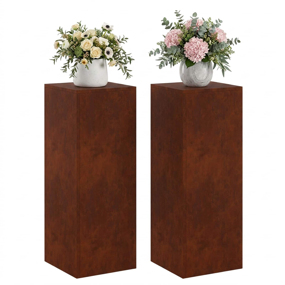 Augalų stovas 2 pcs Rūdijanti 30 x 30 x 80 cm