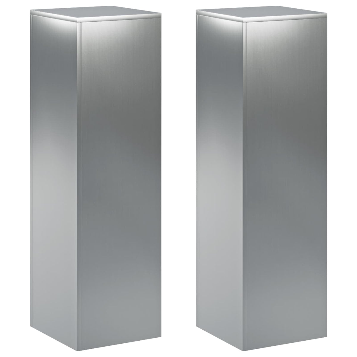 Augalų stovas 2 pcs Sidabrinė 30 x 30 x 100 cm