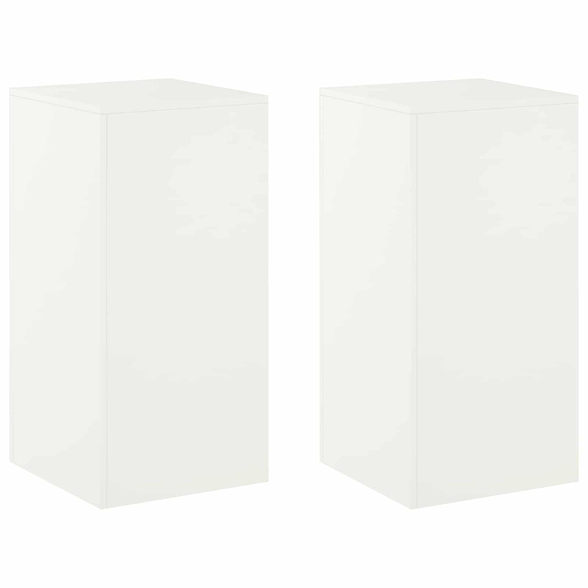 Augalų stovas 2 pcs Balta 40 x 40 x 80 cm Plienas