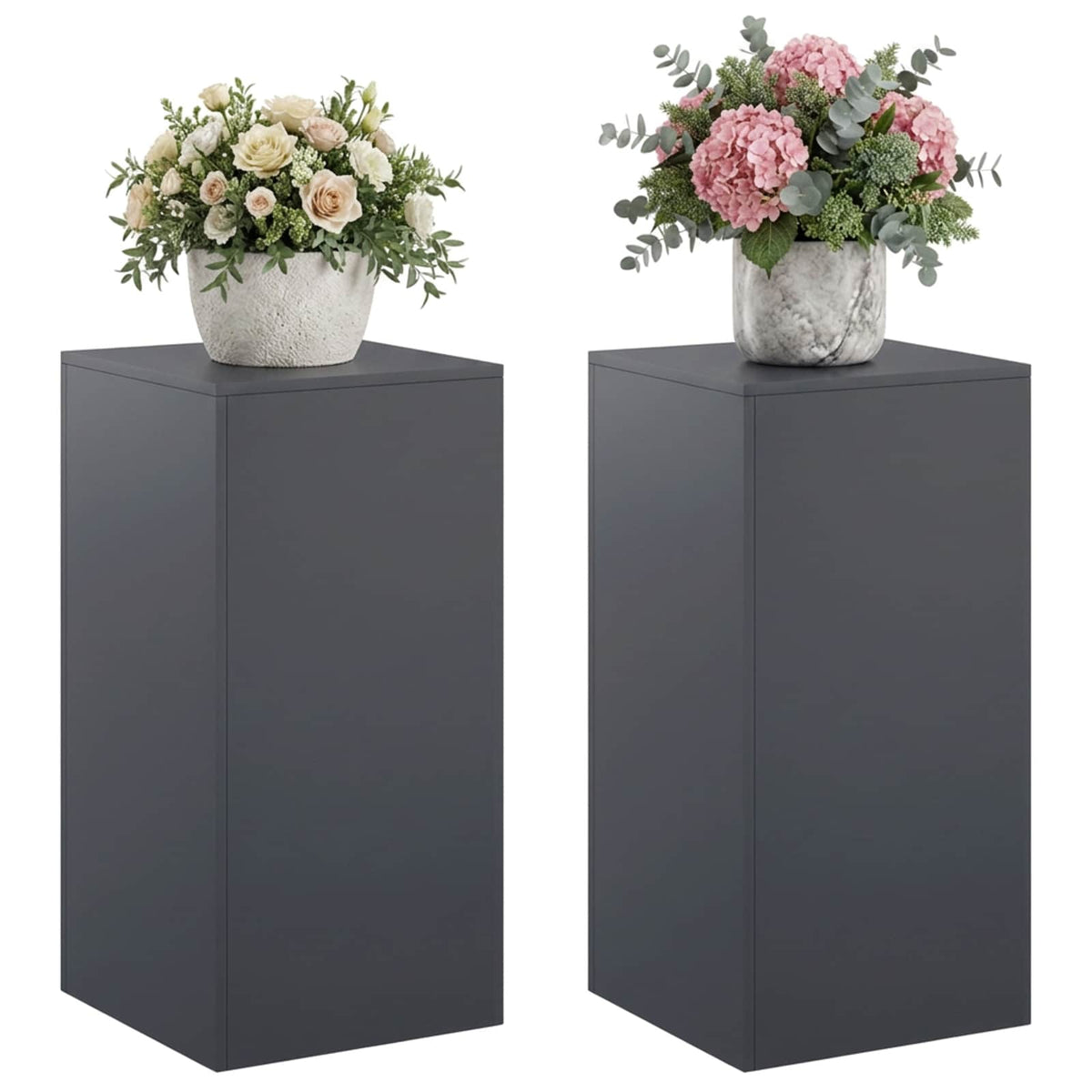 Augalų stovas 2 pcs Antracito 40 x 40 x 80 cm