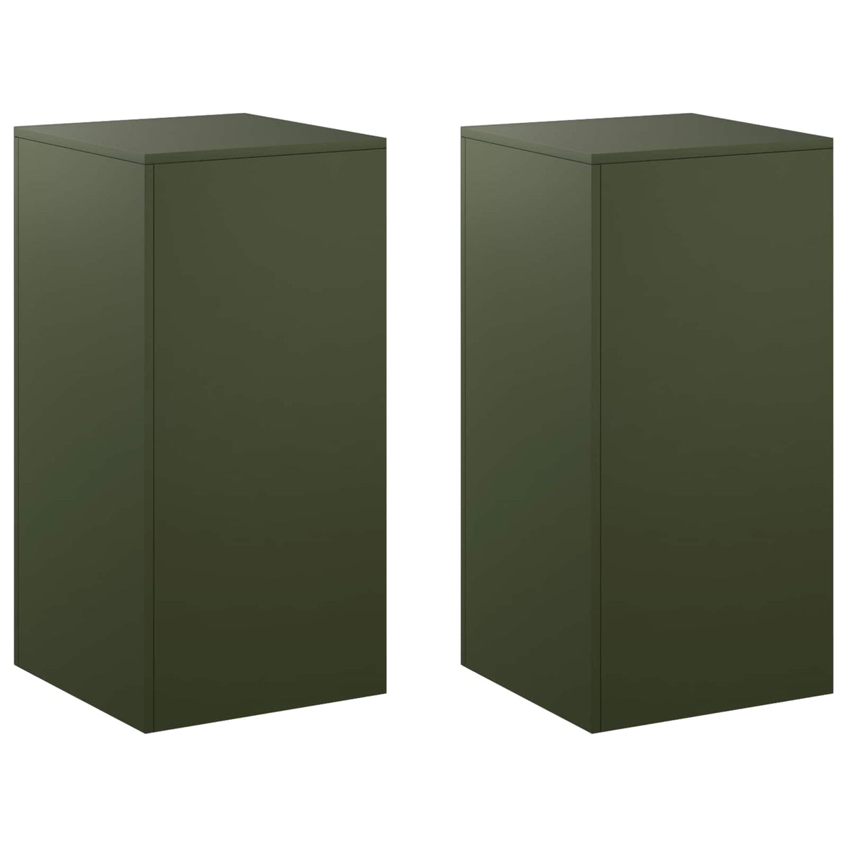 Augalų stovas 2 pcs Alyvuogių žalia 40 x 40 x 80 cm Plienas