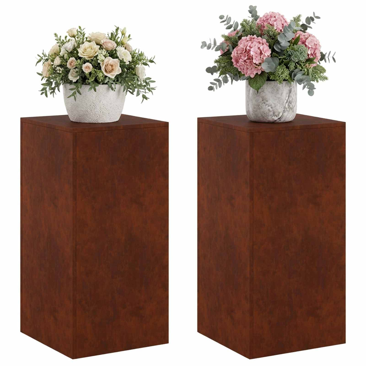 Augalų stovas 2 pcs Rūdijanti 40 x 40 x 80 cm