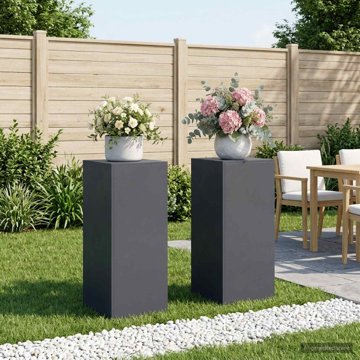 Augalų stovas 2 pcs Antracito 40 x 40 x 100 cm