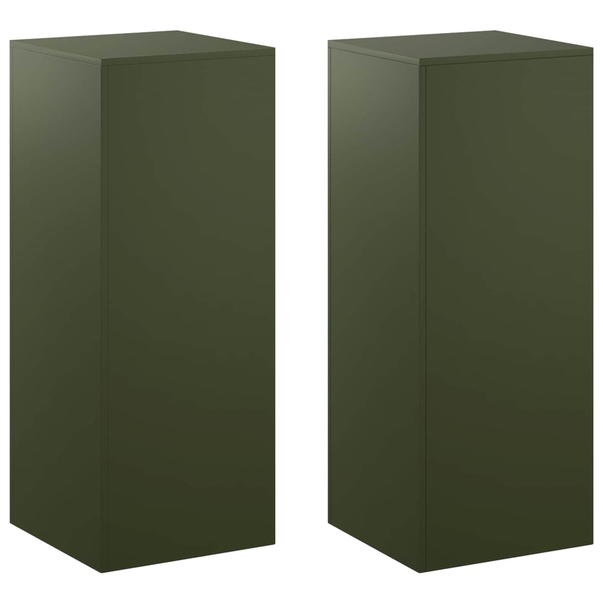 Augalų stovas 2 pcs Alyvuogių žalia 40 x 40 x 100 cm Plienas