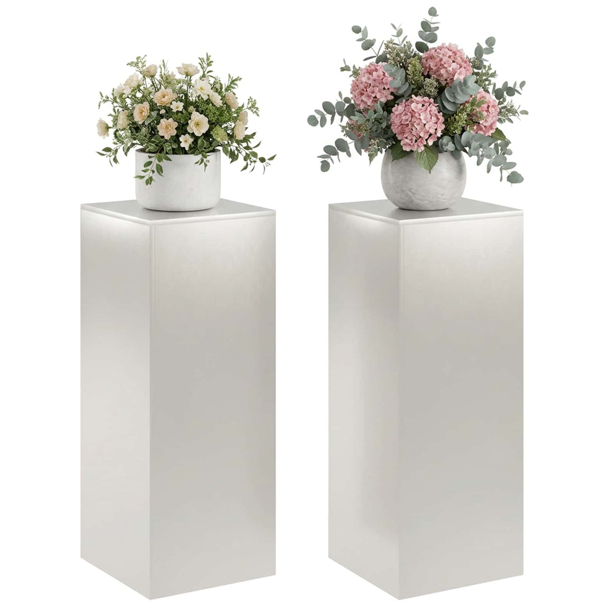 Augalų stovas 2 pcs Sidabrinė 40 x 40 x 100 cm Plienas