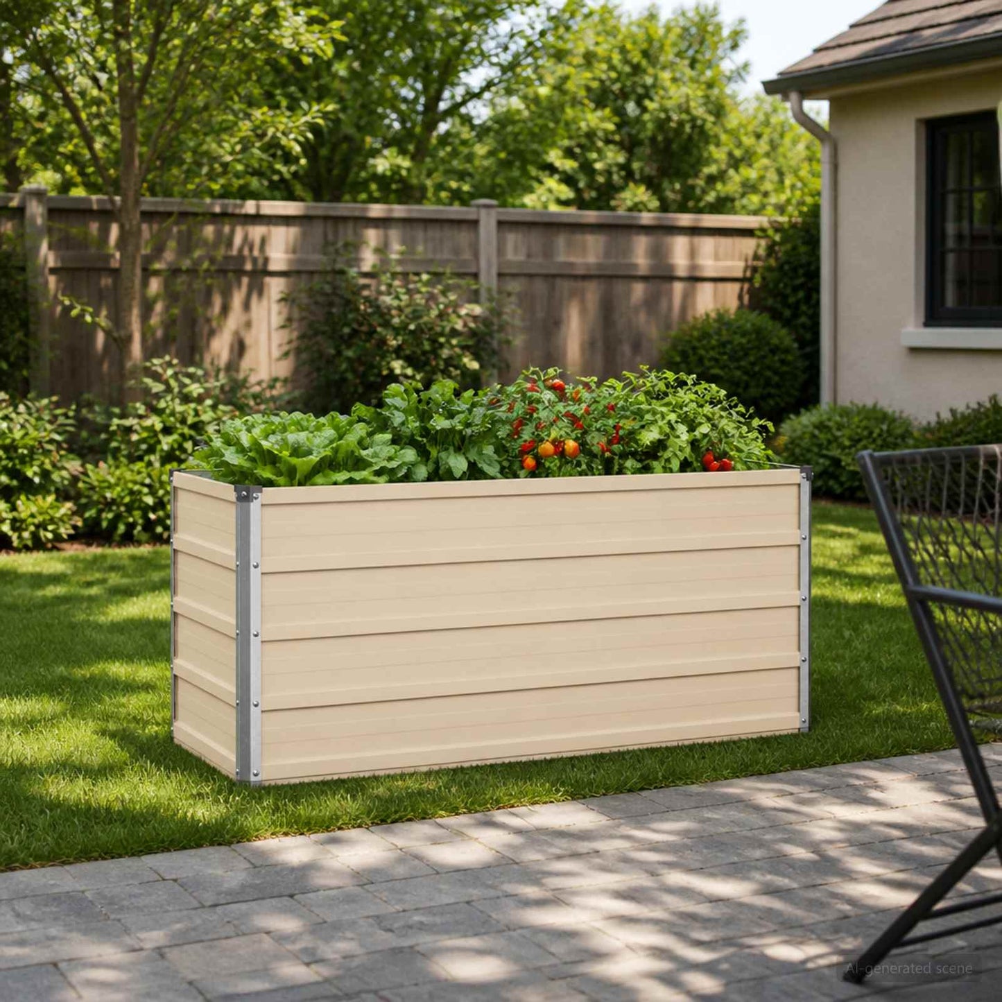 Pakelta sodo lova Ivory 100 x 40 x 55 cm