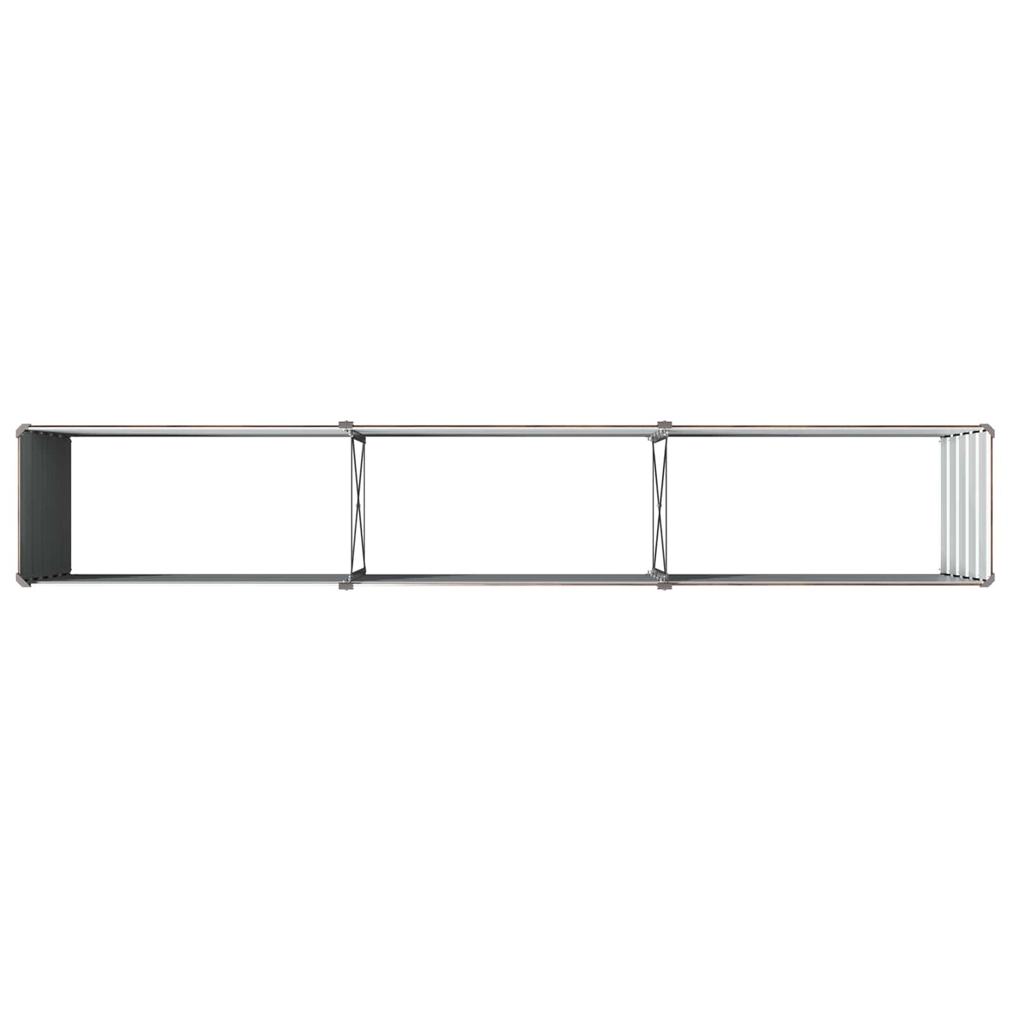 Pakelta sodo lova Juoda 240 x 40 x 55 cm